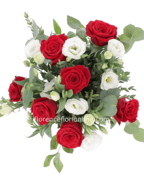 Mazzo rose rosse e tulipani bianchi » Acquista online e invia fiori e  piante a Giussano per consegna a domicilio.