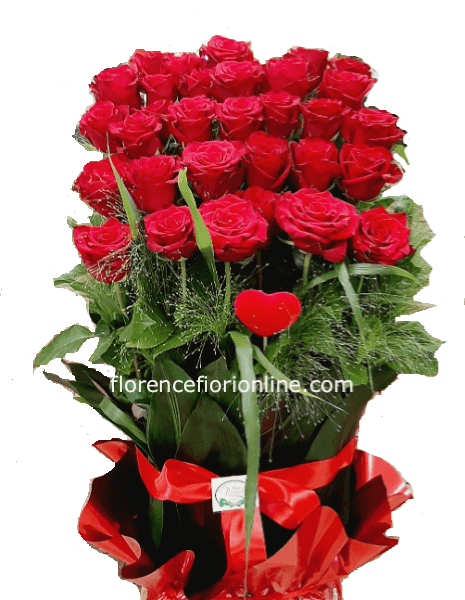 19 Rose rosse in spugna